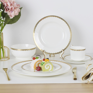 <span class=keywords><strong>Vaisselle</strong></span> en céramique blanche brillante Ensembles de table <span class=keywords><strong>Vaisselle</strong></span> Service de <span class=keywords><strong>vaisselle</strong></span> - Product Image 6