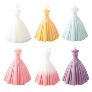 3D Wedding Dress Scented Soy Wax Candle Princess Gown Figurine Candle Bridal Shower Wedding <b>Table</b> Decor Gift - Product Image 5