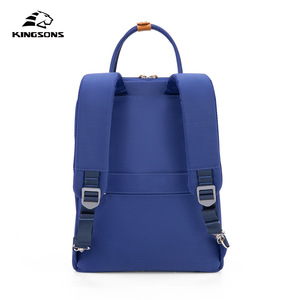 Kingsons Women's <b>Backpack</b> Blue Solid Color <b>Lightweight</b> Everyday Use With Zipper Pocket And Soft Handle - Product Image 2