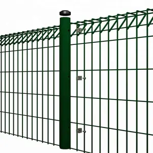 ISO 9001 sertifikası sıcak daldırma galvanizli rulo üst üçgen bükme örgü için yuvarlak mesaj BRC tel örgü çit panelleri
