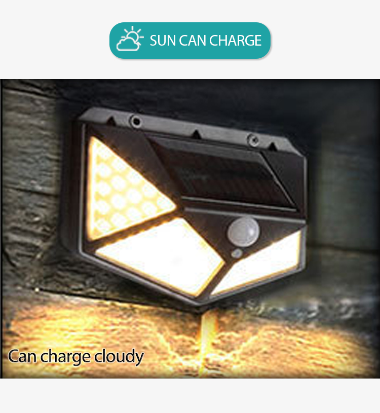 LED Solar Lights Outdoor Motion Sensor Cordless Waterproof Wall Lamp Solar PoweredFence Patio Front Door Garden Light