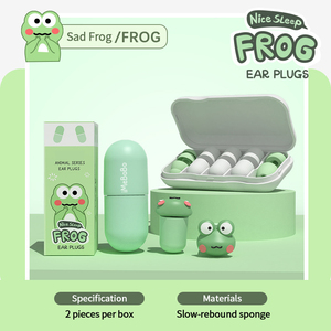 Penyumbat telinga bentuk hewan, peredam kebisingan bentuk hewan lucu Rebound lambat spons lembut penutup telinga tidur anak - Product Image 3