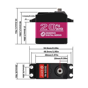 Servo Digital Dsservo <span class=keywords><strong>DS3218</strong></span> <span class=keywords><strong>PRO</strong></span> de 20KG con Engranajes de Acero Inoxidable, Alta Velocidad, Resistente al Agua IP66, Alto Torque para Autos RC 1/8 1/10 - Product Image 4