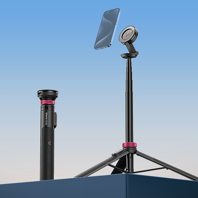 All-in-One Vlogging Kit: Ulanzi MT-84 Tripod with Magnetic Head & Wireless Remote, 6-Section Extendable, Max 1KG Load Capacity