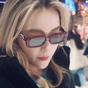 2024 nuovo Vintage Unisex rettangolo vetro sole di lusso lettera B nero quadrato occhiali da sole vuoti disponibili giallo rosso blu per gli uomini - Product Image 3