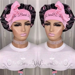 Gorros para el Cabello al por Mayor con Logotipo Personalizado Gratuito, Pañuelo de Seda con Logotipo Personalizado y Gorro de Seda Satinado para Mamá e Hija - Product Image 2