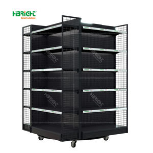 Étagères de supermarché de style américain de luxe Highbright simple face double face multicouche robuste pour les épiceries - Product Image 3