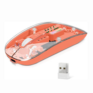 Wireless Bt Dual Mode Transparent <b>Mouse</b> Rechargeable Mute Girl Tablet Computer Notebook Office Game <b>Mouse</b> - Product Image 3