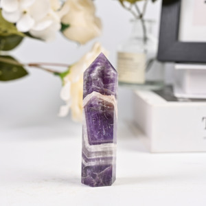 Vente en gros : Tour de cristal naturel, Point d'améthyste Dream, Obélisque de cristal, Point de pierre précieuse en vrac pour l'artisanat - Product Image 4