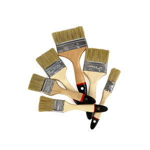 Pinceau à poils avec manche en bois, pinceau plat en fibre synthétique personnalisé pour la peinture, 3000 pièces, manche en bois, 1 pouce - 4 pouces - Product Image 4