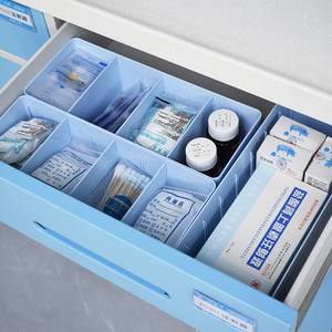 Multi-Compartment Rectangular Plastic Storage Bins Boxes Hospital <b>Drawer</b>-Style Desktop Dividers for Medicine Sorting - Product Image 3