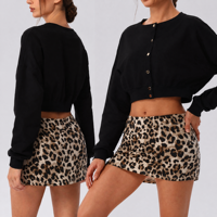 Sweat-shirt court boutonné en coton et polyester pour femme avec logo personnalisé, veste décontractée pour le fitness, la course à pied et les activités de plein air