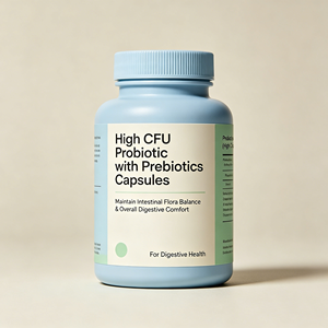 Capsules Probiotiques en Gros à Haute Concentration de CFU, Multi-Souches, Stables à l'État de Repos, Soutien <span class=keywords><strong>Naturel</strong></span> de la Flore Intestinale pour le Soulagement et le Bien-être Immunitaire des Adultes - Product Image 1
