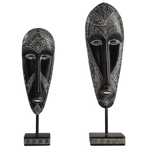 African Style Resin Mask <b>Ornaments</b> Abstract Decorative Sculptures Home Decoration Artistic Craft <b>Small</b> And Large Size - Product Image 5
