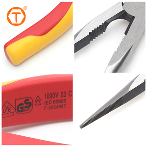 VDE Certified Alicates Para Electricista Wire Cutter Combination Long Nose Diagonal Insulated Pliers Tool With TPE Handle - Product Image 4