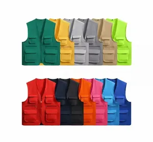 Gilet de sécurité en polyester respirant à séchage rapide avec détection d'aiguilles, fusion sans couture, poches pratiques, design unisexe - Product Image 1