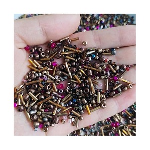 Perline Tubolari Giapponesi Miste Delica, Perline Rotonde in Vetro, Mix di Colori e Dimensioni, Tubi in Vetro a Spirale per Accessori di Abbigliamento - Product Image 4