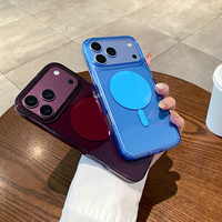 Nouvelle coque de téléphone magnétique transparente de couleur pour iPhone 18 Pro, coque arrière antichoc avec charge sans fil pour iPhone 18PM 17 Promax