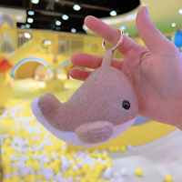 Jouets en peluche doux en gros, porte-clés en peluche de dauphin mignon, 8 cm, porte-clés en peluche de dauphin de dessin animé, animaux marins