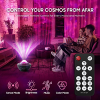 Projecteur Audio LED Veilleuse Connectée Ciel Étoilé Motif Aquatique Lampe de Plafond pour Chambre à Coucher avec Télécommande, Idéal Anniversaire