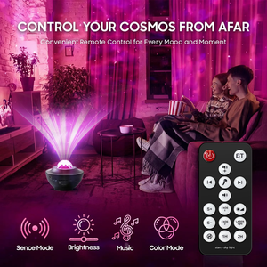 Proyector de Audio LED, Lámpara Nocturna Inteligente para el Hogar, Cielo Estrellado, Patrón de Agua, Lámpara de Techo con Aplicación para Dormitorio, para Cumpleaños, con Control Remoto - Product Image 3