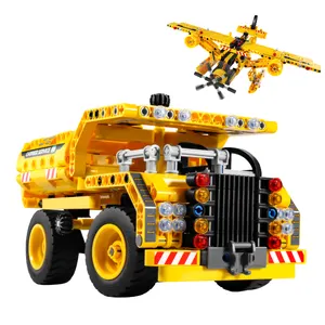 DIY Building Blocks KIT 361PCS Moc STEM Engenharia Construção Brinquedos Racing Truck Avião com 2 em 1 Modelo Presente para crianças