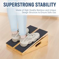 Planche Inclinée Professionnelle JQ pour Étirements des Mollets en Bois, Idéale pour la Thérapie Physique et l'Étirement en Pente