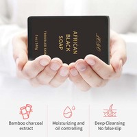 Savon noir africain fait à la main avec cendre de plantain et cendre de cacao Recette traditionnelle 140g
