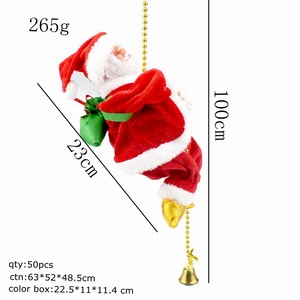 Père Noël électrique en peluche, jouet qui grimpe aux cordes et aux échelles, perles, musique, cadeau <span class=keywords><strong>de</strong></span> Noël, décoration - Product Image 5