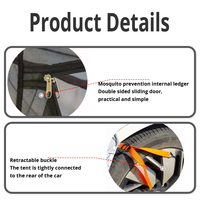 Tente de camping gonflable et hermétique pour voiture Tente de camping portable avec auvent arrière et abri solaire et moustiquaire pour le camping Imperméable