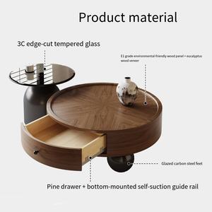 중국 공장 홈 거실 커피 테이블 원형 커피 테이블 현대 커피 테이블 저장 - Product Image 4