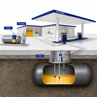 Transmetteur de niveau magnétostrictif industriel RS485 Modbus pour la surveillance des réservoirs de carburant essence et diesel