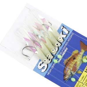 Aparejos Sabiki al por mayor para pesca en agua salada, señuelo luminoso para macarela que brilla en la oscuridad, anzuelo con cabeza de pez y diseño impreso - Product Image 2