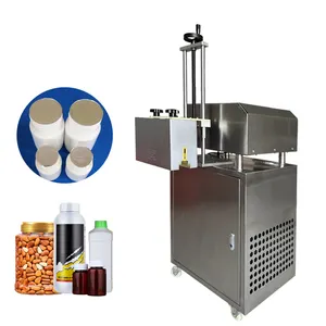 Electromagnetic Induction Continuous Water-cooled Glass Bottle Plastic Aluminum Foil Gasket Automatic Sealing Machine