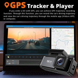 Kamera Mobil DVR Otomatis Dashcam Dual Lensa 4K HD 1080P <span class=keywords><strong>3.2</strong></span> Inci Depan dan Dalam dengan Pelacakan GPS, Wifi Nirkabel, dan Aplikasi Remote - Product Image 3