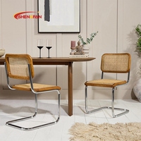 Prix bas Cesca rotin chaise de salle à manger bois milieu du siècle chaise de canne en bois café chaises de salle à manger en bois couleur noyer allemagne