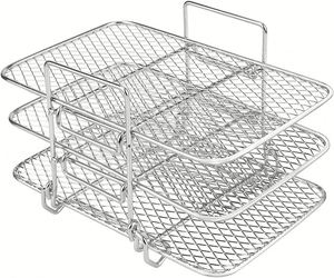 304 Stainless Steel Food-grade Multi-layer Food Dehydrator Display Storage Rack for Air Fryer <b>Accessories</b> - Product Image 1