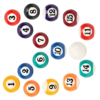 16PCS Résine Écologique Mini 2.5CM Enfants Billard Ball Toy Billard Table Accesssorys