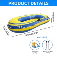 Bateau pneumatique gonflable en PVC écologique épaissi, kayak de pêche, 2 personnes, 3 personnes, 4 personnes, en stock