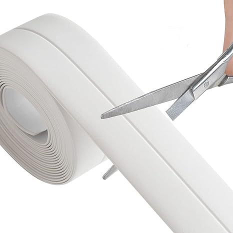 PVC Rubber Self-Adhesive Waterproof Caulk Strip Tape Die Cut for Kitchen Sink Toilet Bathroom Wall Bathtub Masking