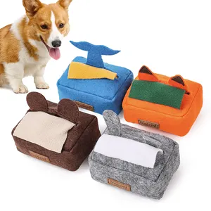 Venda quente Tratar Dog Brinquedos Dog Puzzle Plush Snuffle Brinquedos Recheados Dog food Dispensing Treat Toy box