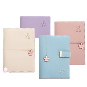 Cuaderno de Tapa Dura con Costura Tipo Saddle Stitch, Serie Flor de Cerezo 32K, Imitación de Cuero Térmico, Bonito Diario Promocional, 100 Hojas, Regalo - Product Image 1