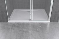 Cabine de douche à vapeur extérieure de haute qualité, design coulissant sans clips, verre de 8 mm d'épaisseur, plateau rectangulaire, cadre en aluminium, utilisation hôtelière