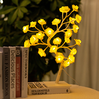 Bloem Roos Boom Lamp Lamp Licht Schattige Kamer Decor Voor Slaapkamer Livingroom Verjaardag Moeder 'S Day Valentijnsdag Kerstcadeaus