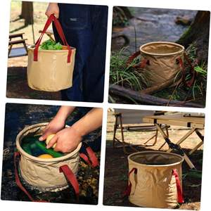 Réservoir d'<span class=keywords><strong>eau</strong></span> portable personnalisé en silicone sac de rangement de voyage extérieur style roll-top avec poignée de seau pliable pour camping pêche - Product Image 6