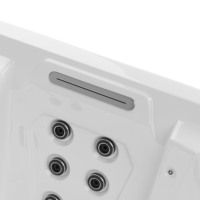 Spa extérieur rectangulaire moderne de luxe pour 6 personnes, jacuzzi haut de gamme avec fonctions de massage pour hôtels et industries