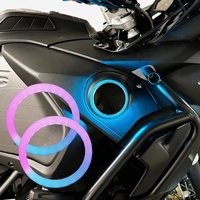 Cercle lumineux LED RGB de 70 mm avec anneau de couverture pour éclairage arrière des yeux, décoration d'emblème de moto BMW GS1250