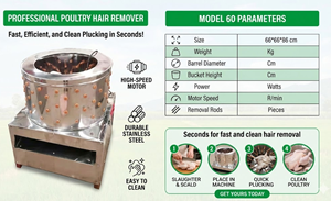 Macchina automatica Turbo per trivellatore di pollame nuovo modello di attrezzatura per la macellazione dell'oca di anatra di pollo con motore a 220v - Product Image 5