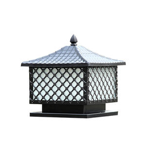 Lampe <span class=keywords><strong>de</strong></span> colonne <span class=keywords><strong>de</strong></span> portail <span class=keywords><strong>de</strong></span> jardin en métal à LED moderne imperméable, design électrique, extérieur - Product Image 1