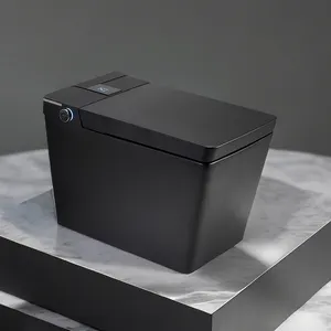 Aodi Automatic Deodorization neues Design mattschwarz einteilige Keramik elektrische quadratische intelligente Toilette